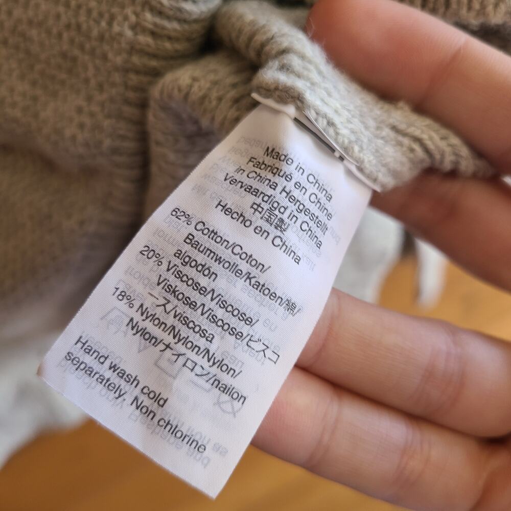 Madewell Province Cross Back Pullover Sweater Heather Dovetail Gray S Boho Fall - Picture 6 of 7